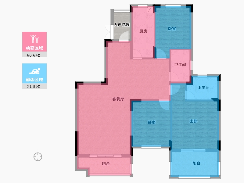 江西省-南昌市-南昌恒大林溪府-104.00-户型库-动静分区