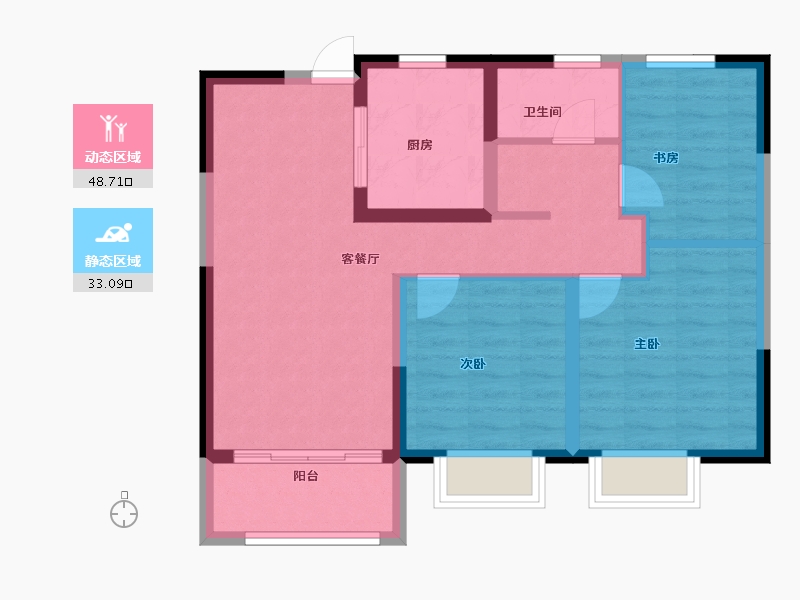 湖北省-武汉市-光明府-72.94-户型库-动静分区