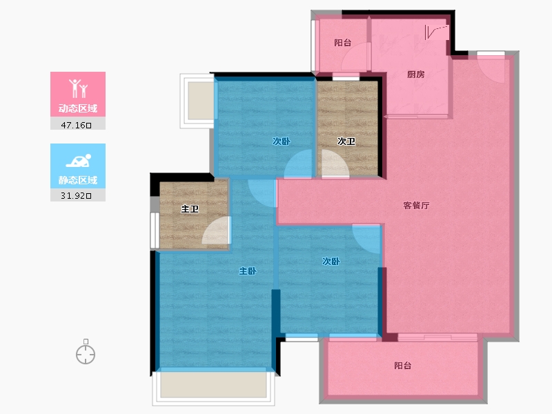 广西壮族自治区-南宁市-洋浦星-79.19-户型库-动静分区