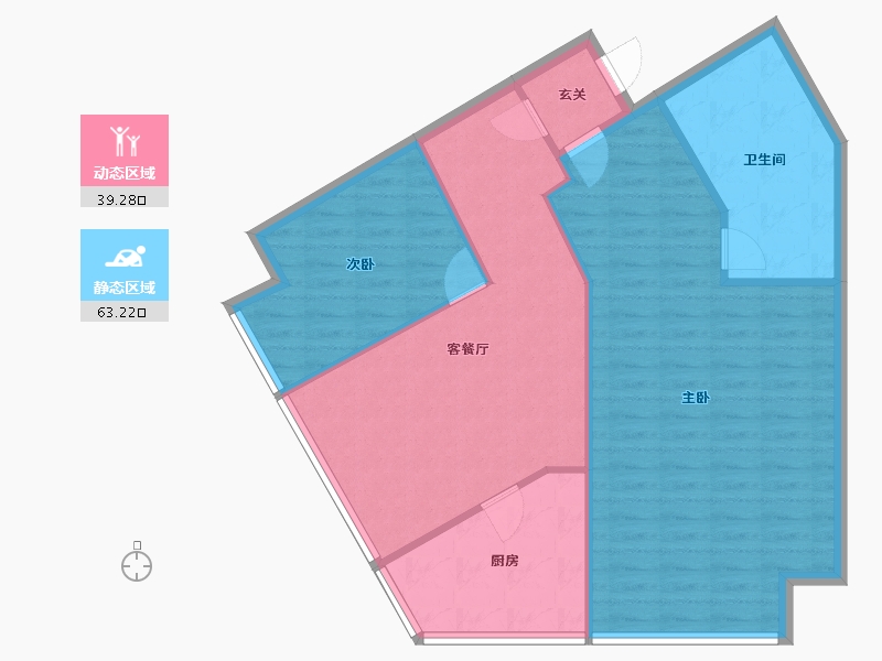 辽宁省-沈阳市-华府悦都-94.56-户型库-动静分区