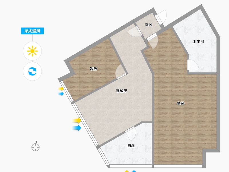 辽宁省-沈阳市-华府悦都-94.56-户型库-采光通风