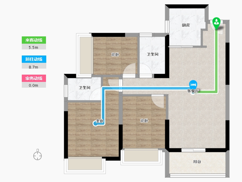 广东省-清远市-海伦湾-76.80-户型库-动静线