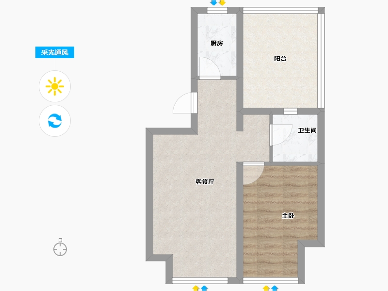 辽宁省-沈阳市-首开如院-48.48-户型库-采光通风