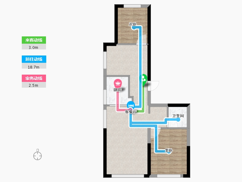 辽宁省-沈阳市-汇置公园City-54.63-户型库-动静线