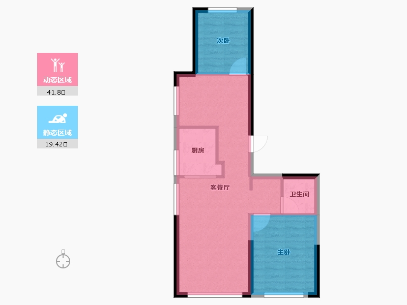 辽宁省-沈阳市-汇置公园City-54.63-户型库-动静分区