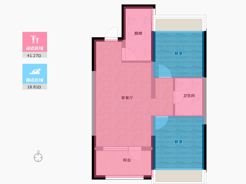 辽宁省-沈阳市-中粮锦云天城-52.92-户型库-动静分区