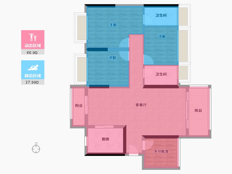 广东省-中山市-锦绣海湾城-93.46-户型库-动静分区