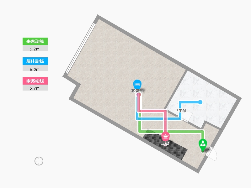 辽宁省-沈阳市-华府悦都-71.29-户型库-动静线