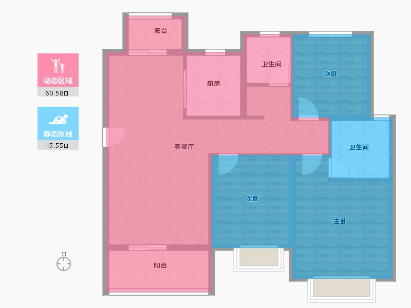 湖北省-武汉市-光明府-95.17-户型库-动静分区