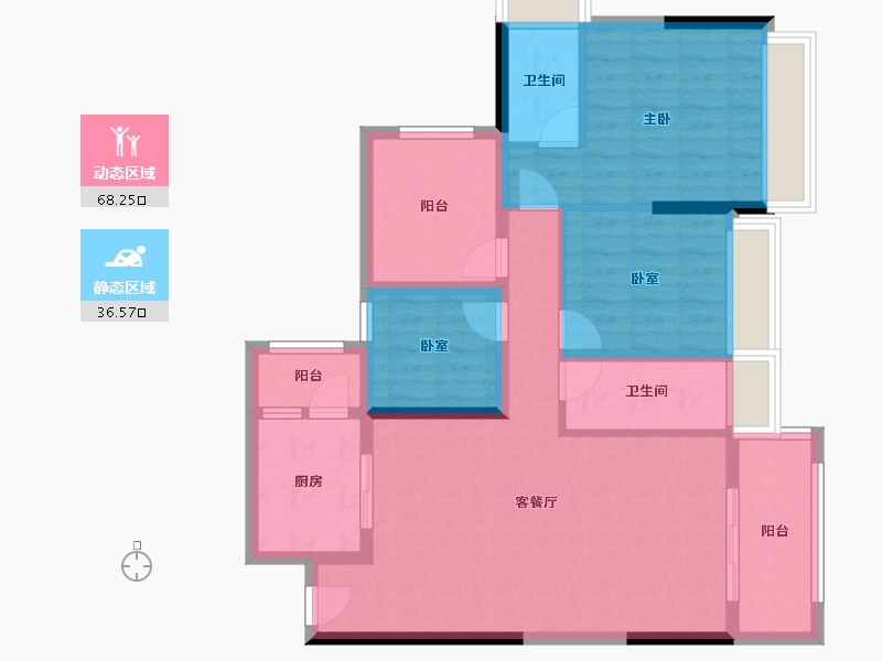 广东省-清远市-海港成天荷1号-93.48-户型库-动静分区