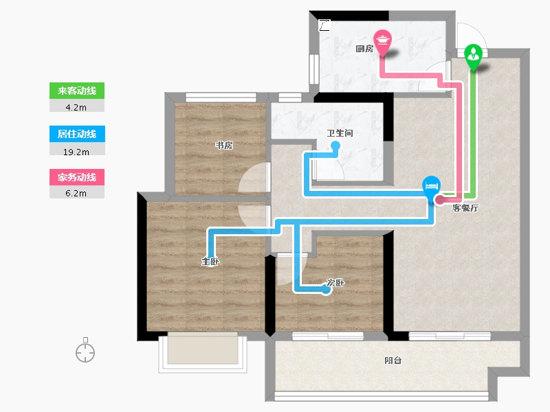 浙江省-宁波市-大唐·华是川·辰悦世家-71.28-户型库-动静线