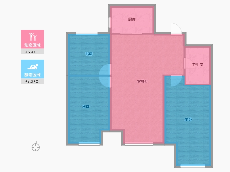 辽宁省-沈阳市-首开如院-80.77-户型库-动静分区