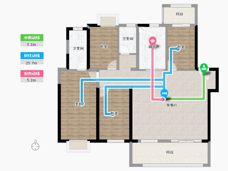 福建省-泉州市-​世茂摩天城-128.00-户型库-动静线