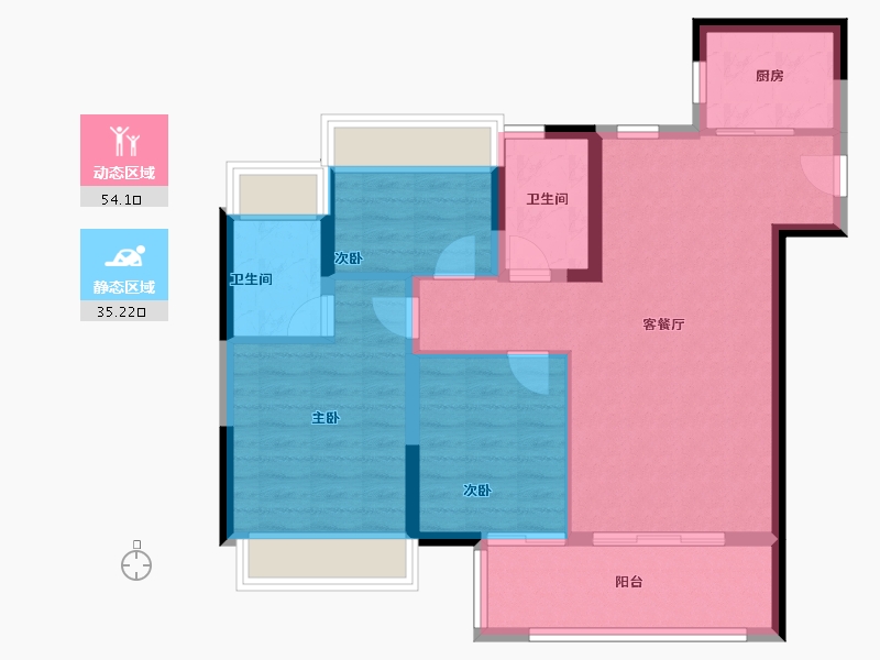 广东省-清远市-中海阅湖壹号-80.00-户型库-动静分区