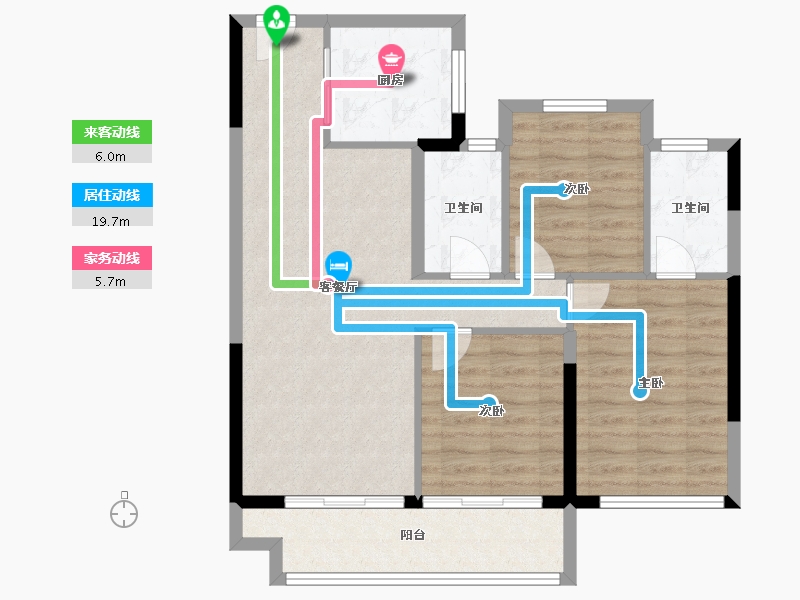 福建省-泉州市-建发映月-84.00-户型库-动静线