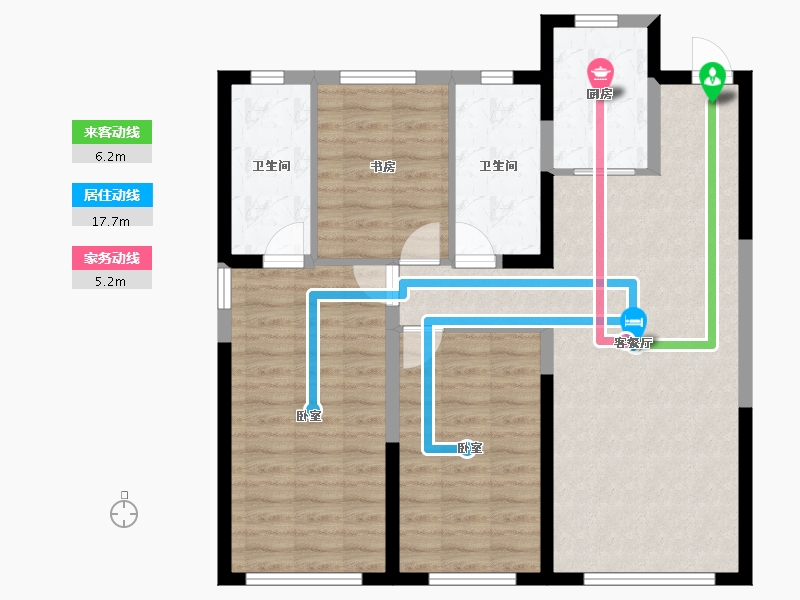 辽宁省-沈阳市-汇置尚岛-91.84-户型库-动静线