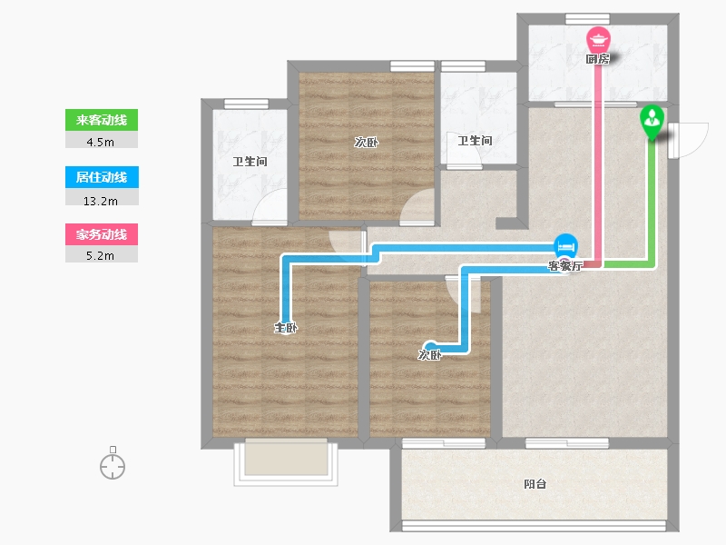 湖北省-武汉市-北辰经开优-91.08-户型库-动静线