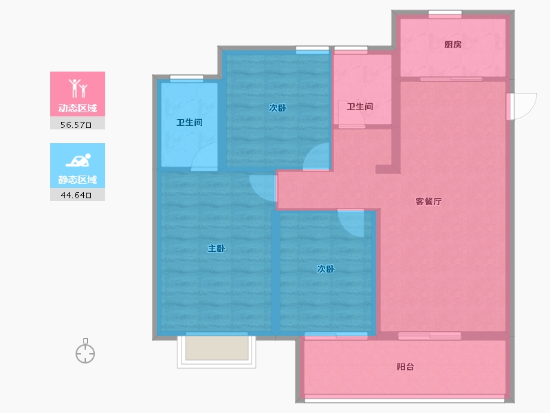 湖北省-武汉市-北辰经开优-91.08-户型库-动静分区