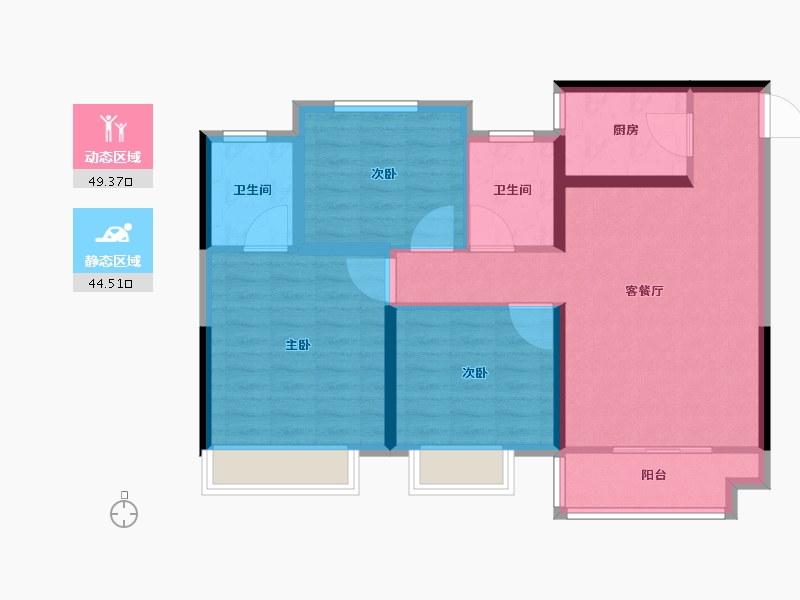 浙江省-湖州市-海伦堡星悦​-84.01-户型库-动静分区