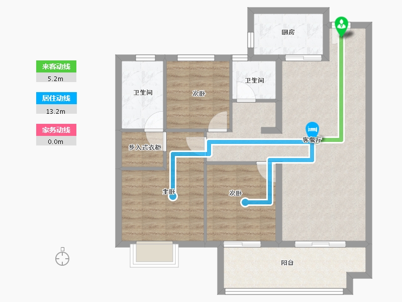 福建省-泉州市-​世茂摩天城-89.13-户型库-动静线