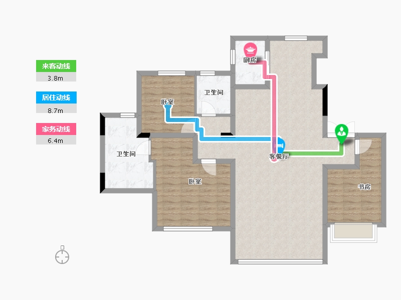 浙江省-湖州市-太湖健康城翠堤湾-109.60-户型库-动静线