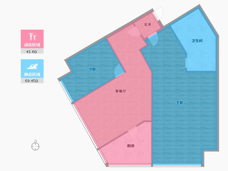 辽宁省-沈阳市-华府悦都-104.70-户型库-动静分区