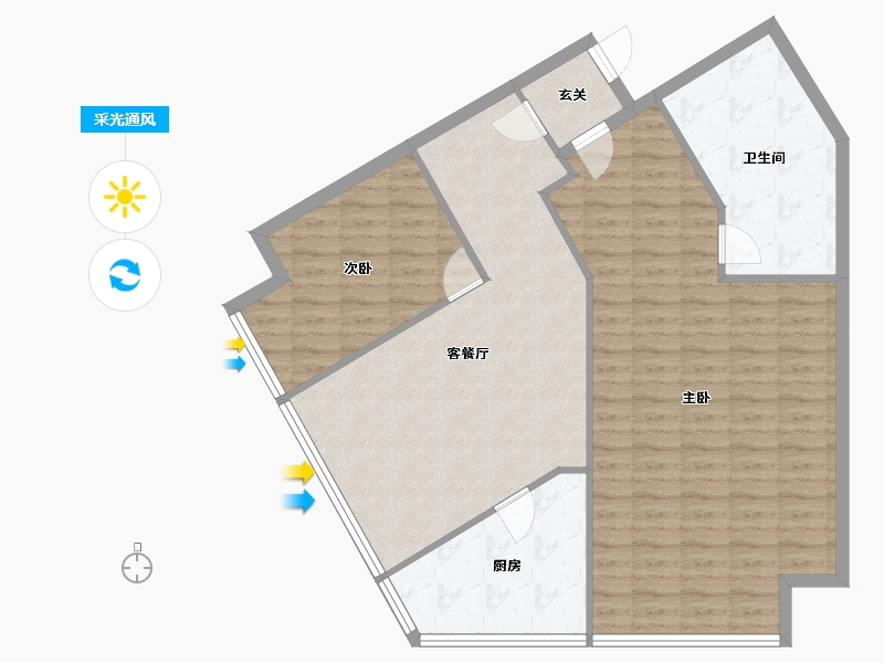 辽宁省-沈阳市-华府悦都-104.70-户型库-采光通风