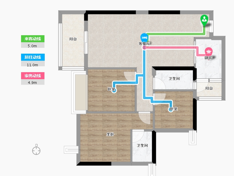 广东省-清远市-海港成天荷1号-74.73-户型库-动静线