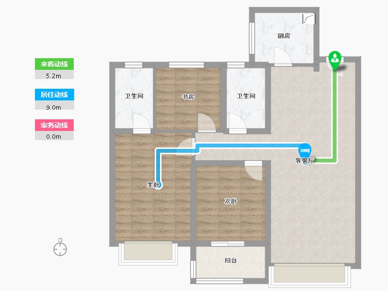 甘肃省-兰州市-雅戈尔时代之星-92.18-户型库-动静线