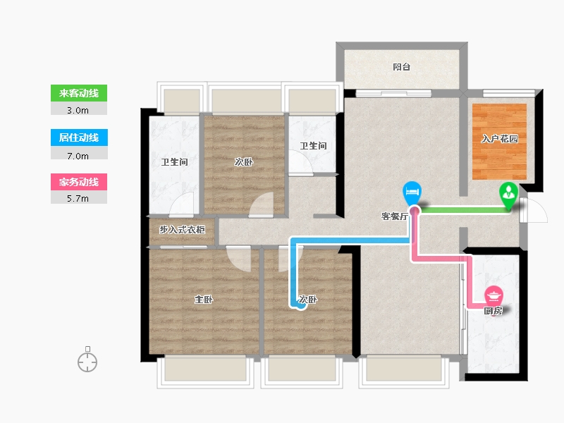 广东省-佛山市-美的海伦堡云湾府-94.81-户型库-动静线