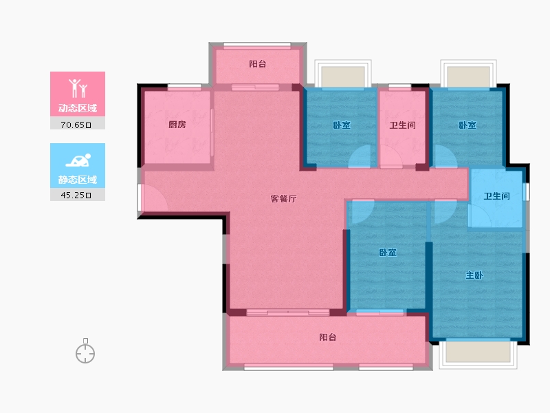 广东省-广州市-敏捷绿湖首府-104.01-户型库-动静分区