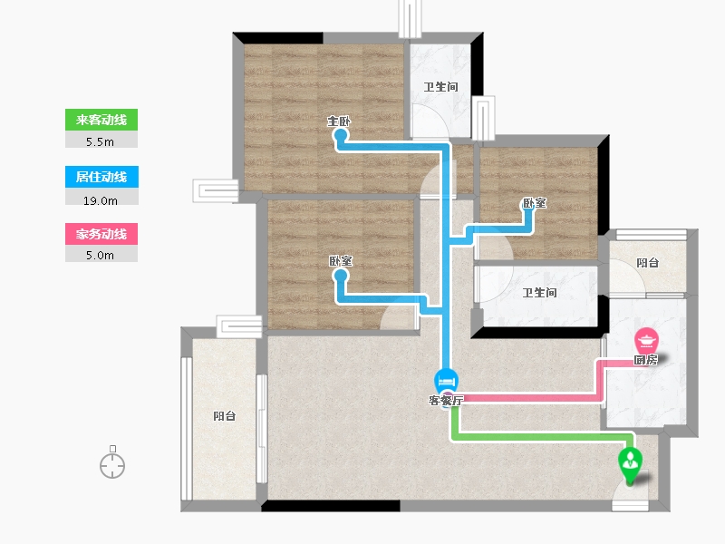 广东省-清远市-海港成天荷1号-76.18-户型库-动静线