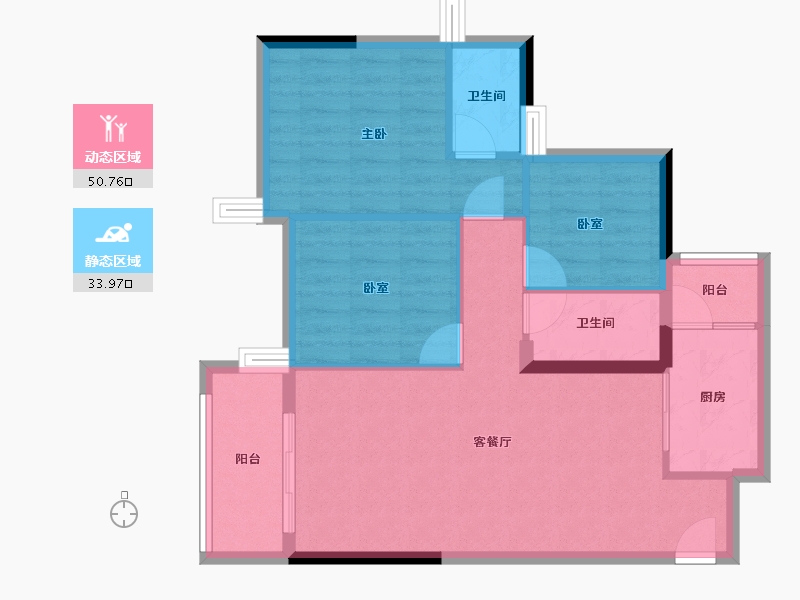 广东省-清远市-海港成天荷1号-76.18-户型库-动静分区