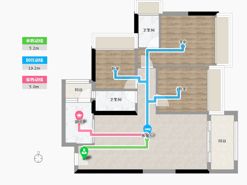 广东省-清远市-海港成天荷1号-76.03-户型库-动静线