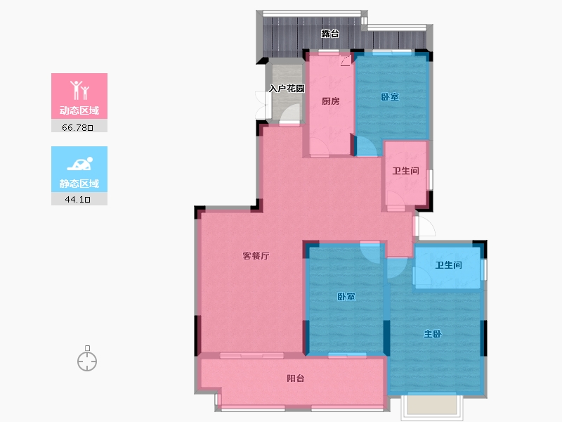 江西省-南昌市-南昌恒大林溪府-109.61-户型库-动静分区