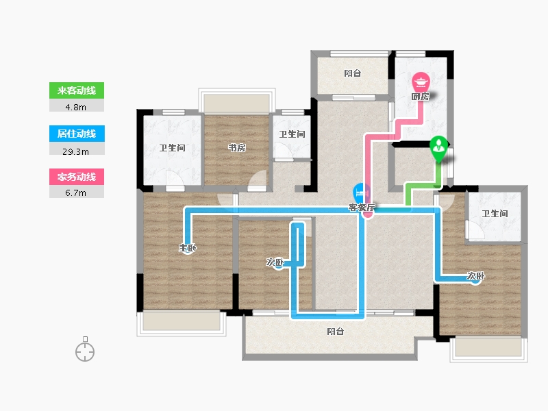 江苏省-常州市-新城汇隽-132.00-户型库-动静线