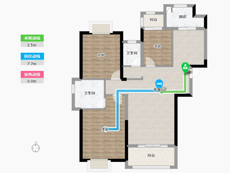 湖南省-长沙市-博林云栖-97.79-户型库-动静线