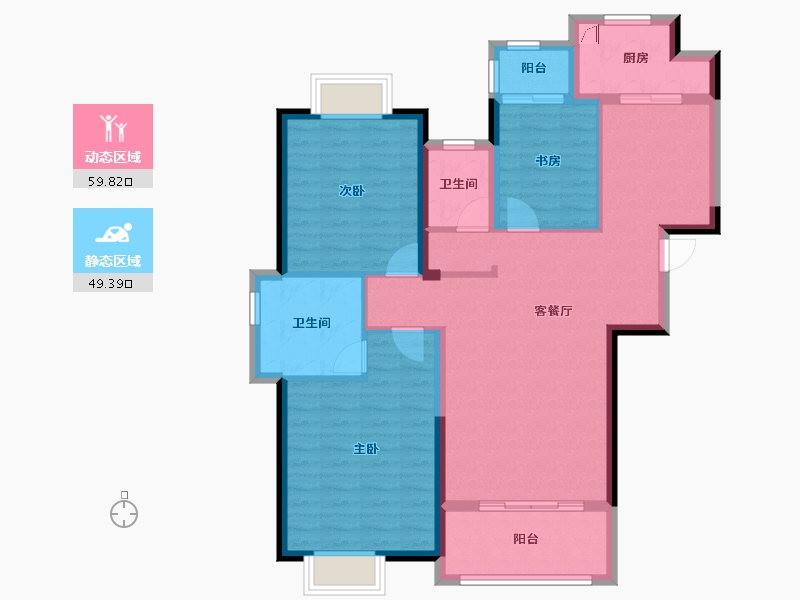 湖南省-长沙市-博林云栖-97.79-户型库-动静分区