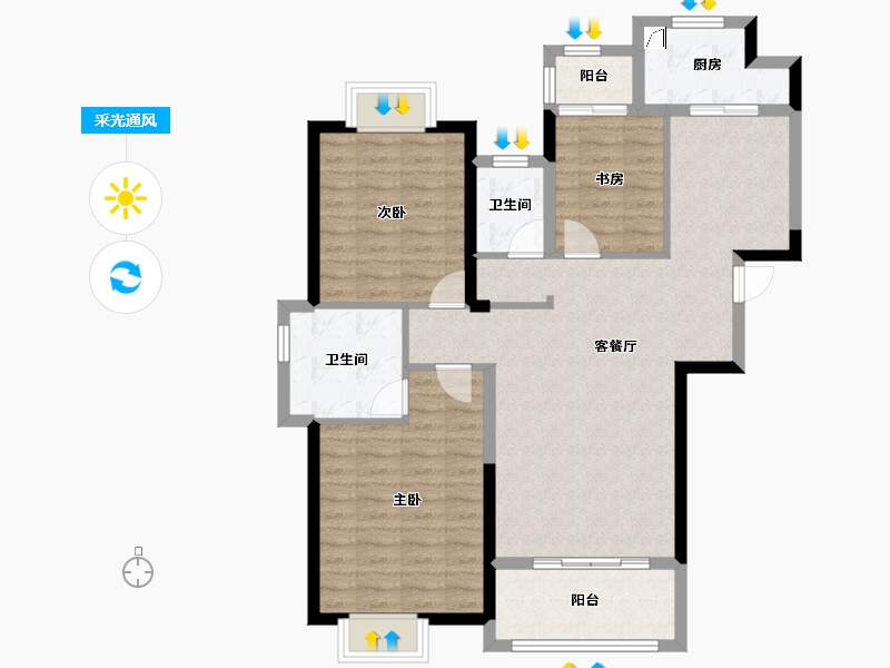 湖南省-长沙市-博林云栖-97.79-户型库-采光通风