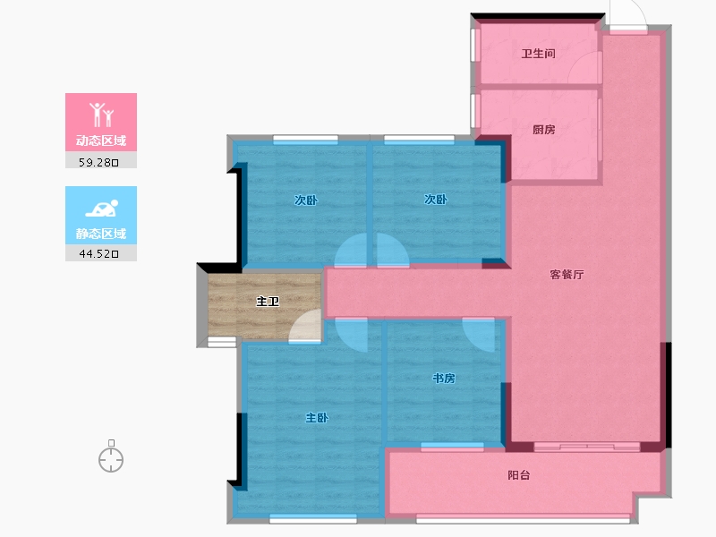 福建省-泉州市-晋江阳光城-97.60-户型库-动静分区