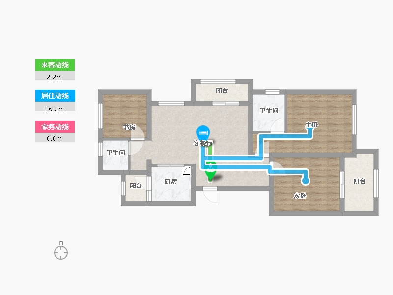 浙江省-嘉兴市-海棠湾-130.00-户型库-动静线