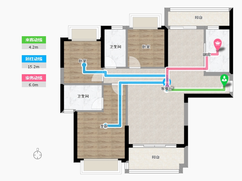 广东省-广州市-敏捷绿湖首府-87.88-户型库-动静线