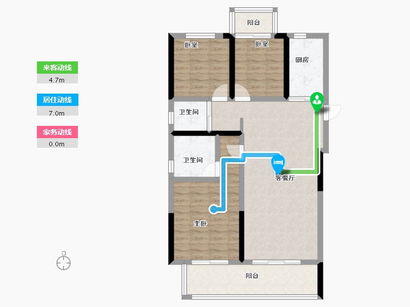 湖南省-长沙市-澳海望洲府-91.70-户型库-动静线