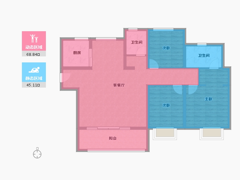 湖北省-武汉市-光明府-102.27-户型库-动静分区