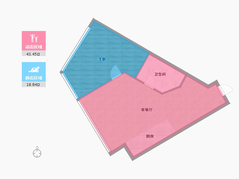 辽宁省-沈阳市-华府悦都-57.39-户型库-动静分区