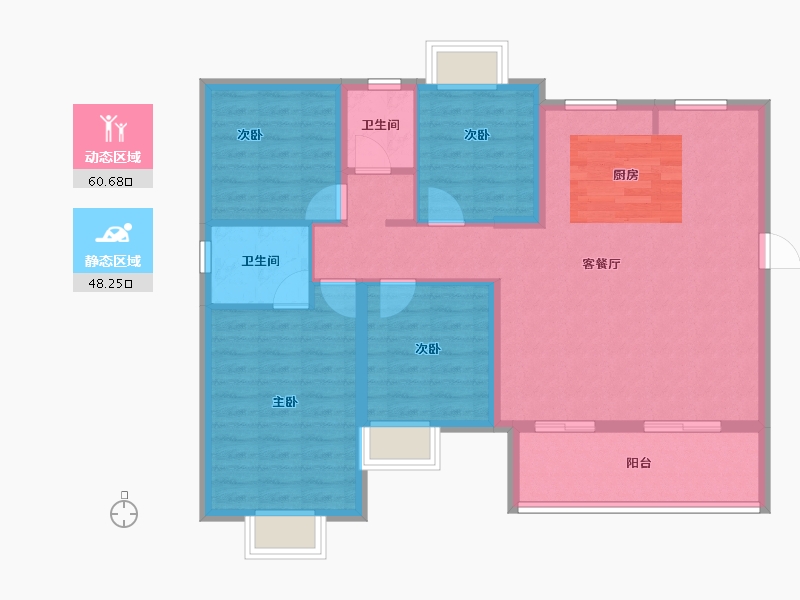 福建省-泉州市-翰林合著-98.40-户型库-动静分区