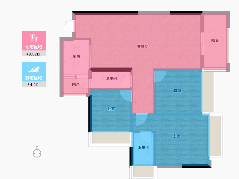 广东省-清远市-海港成天荷1号-75.27-户型库-动静分区