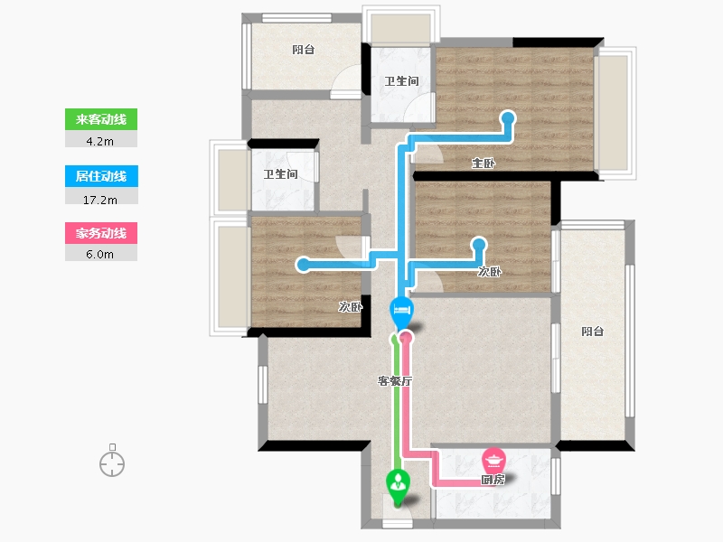 广东省-清远市-中海阅湖壹号-95.96-户型库-动静线