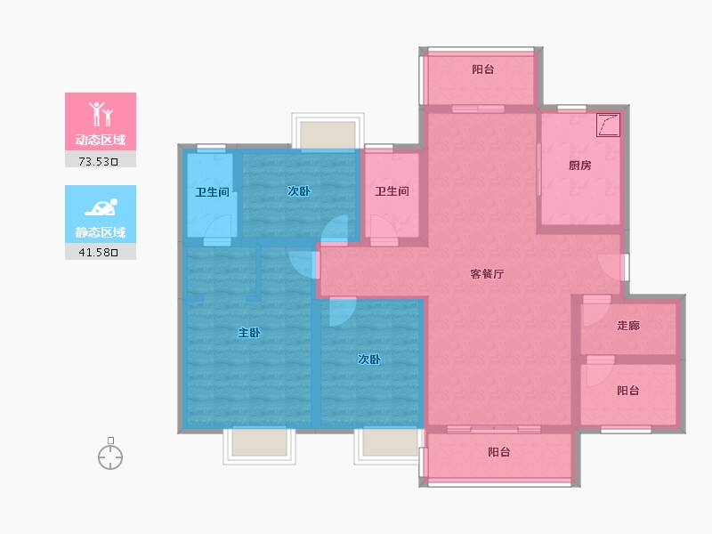 广东省-佛山市-华润置地悦里-101.18-户型库-动静分区