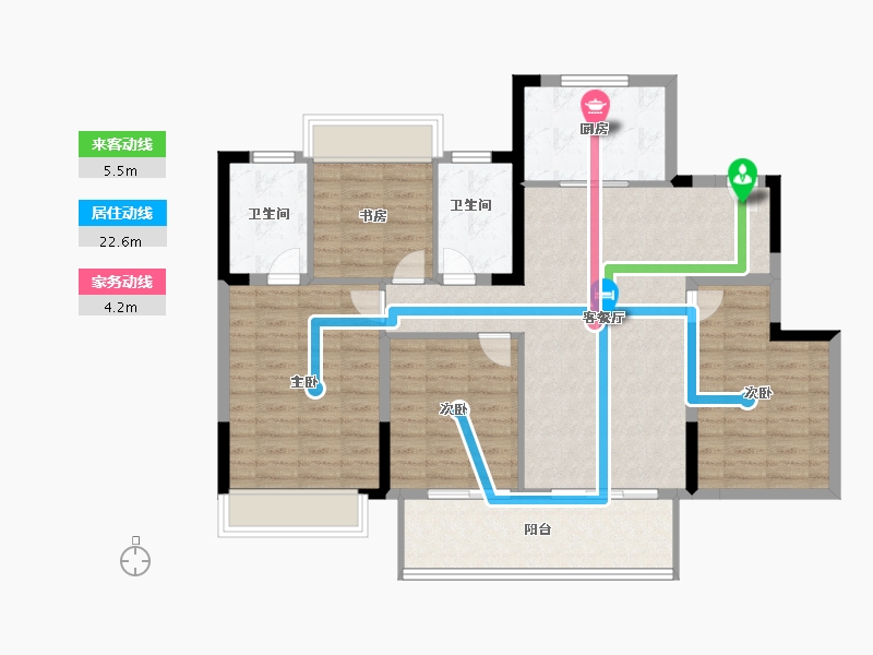 江苏省-常州市-新城汇隽-104.00-户型库-动静线